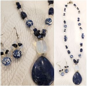 Hand crafted earth stone Asian inspired set